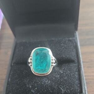 Silver Ring with PARAIBA TOURMALINE  Stone.